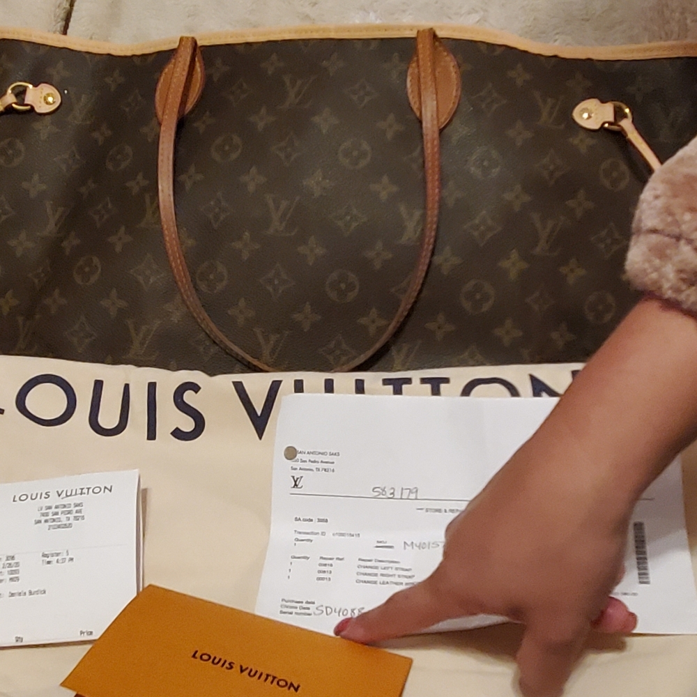 Louis Vuitton Neverfull M40157 GM Monogram Brown C